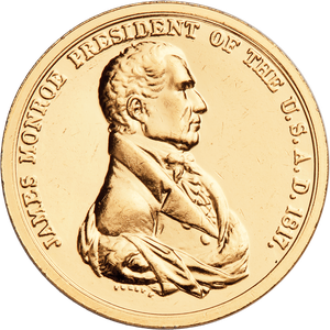 Gold Plated James Monroe Medal Main Image