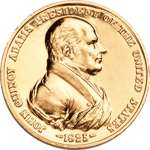 Gold Plated John Quincy Adams Medal Main Image