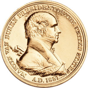 Gold Plated Martin Van Buren Medal Main Image