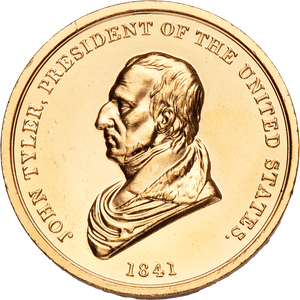 Gold Plated John Tyler Medal Main Image