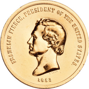 Gold Plated Franklin Pierce Medal Main Image