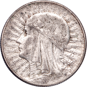 1932-1934 Poland Silver 5 Zlotych Main Image