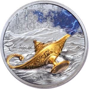 2021 Palau 1,001 Nights 1 oz. Silver $5 - Magical Lamp Coin Main Image