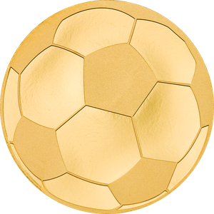 Palau 1/2 gram Gold $1 - Soccer Ball Main Image
