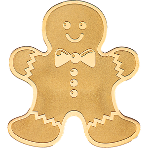 Palau Gingerbread 1/2 gram Gold $1 Coin Main Image