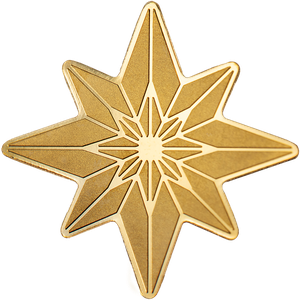 Palau Star-Shaped 1/2 gram Gold $1 Coin Main Image