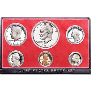 1977-S U.S. Mint Clad Proof Set (6 coins), Choice Proof, PR63 Main Image