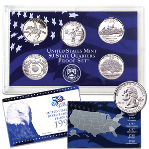 1999-S U.S. Mint Statehood Quarters Clad Proof Set Main Image
