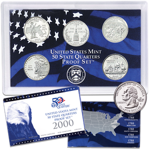 2000-S U.S. Mint Statehood Quarters Clad Proof Set Main Image