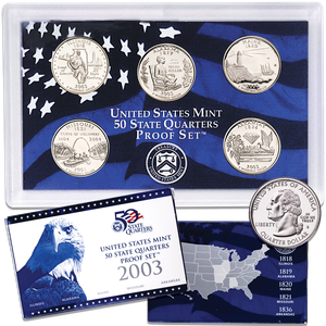 2003-S U.S. Mint Statehood Quarters Clad Proof Set Main Image