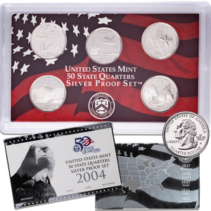 2004-S U.S. Mint Statehood Quarters Silver Proof Set Main Image