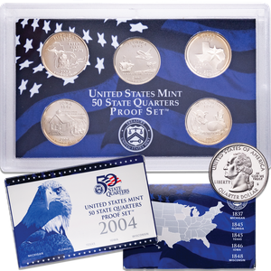 2004-S U.S. Mint Statehood Quarters Clad Proof Set Main Image