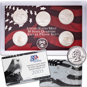 2005-S U.S. Mint Statehood Quarters Silver Proof Set Main Image