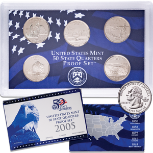 2005-S U.S. Mint Statehood Quarters Clad Proof Set Main Image