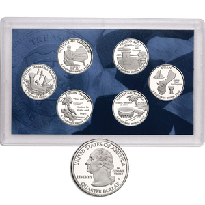 2009-S U.S. Mint D.C. and U.S. Territories Quarters Clad Proof Set Main Image