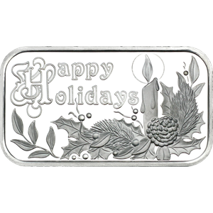 2023 Happy Holidays 1 oz. Silver Bar Main Image