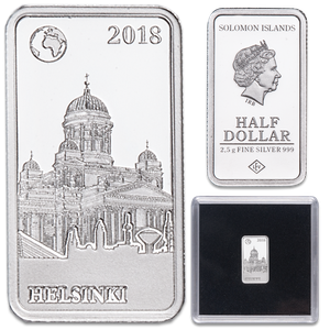 2018 Solomon Islands Silver 50 Cents Famous Landmarks - Finland Main Image