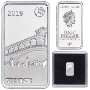 2019 Solomon Islands Silver 50 Cents Famous Landmarks - Venice, Italy Main Image
