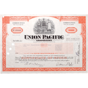1960-1980's Union Pacific Corporation Bond Main Image
