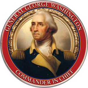 George Washington Commander in Chief Colorized 4 oz. Silver Round Main Image