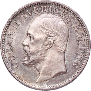 1907 Sweden Silver 1 Krona Main Image