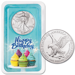 2022 American Silver Eagle in Happy Birthday Showpak Main Image