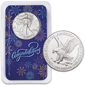 2022 American Silver Eagle in Congratulations Showpak Main Image