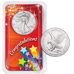 2023 American Silver Eagle in Congratulations Showpak Main Image