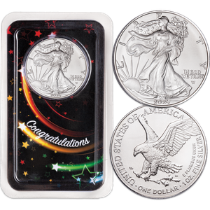 2024 American Silver Eagle in Congratulations Showpak Main Image