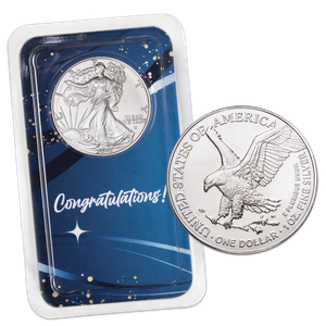 2025 American Silver Eagle in Congratulations Showpak Main Image