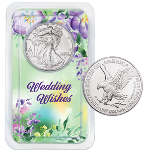 2023 American Silver Eagle in Wedding Wishes Showpak Main Image