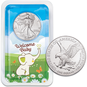 2022 American Silver Eagle in New Baby Showpak Main Image