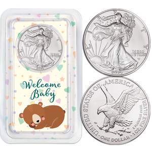 2024 American Silver Eagle in New Baby Showpak Main Image