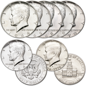 1964-1976 Silver Kennedy Half Dollar Collection (7 coins) Main Image