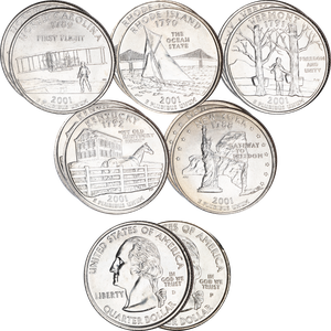 2001 P&D Statehood Quarter Year Set (10 coins) Main Image