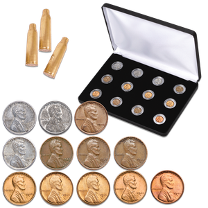 1943-P - 1946-S Complete Wartime Lincoln Cent Set Main Image