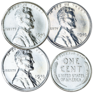 1943 PDS Reprocessed Steel Cents Main Image