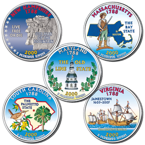 2000 Colorized Statehood Quarter Year Set Main Image