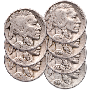 1928-1937 Last 7 Philadelphia Buffalo Nickels