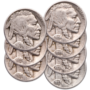 1928-1937 Last 7 Philadelphia Buffalo Nickels Main Image