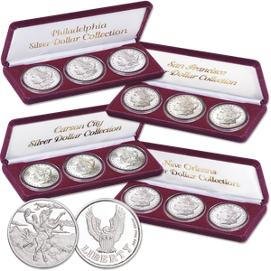 1879-1887 Four Morgan Dollar Mint Sets Main Image