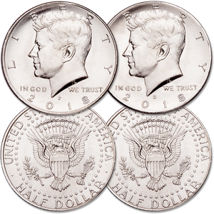 2018 P&D Kennedy Half Dollar Set Main Image