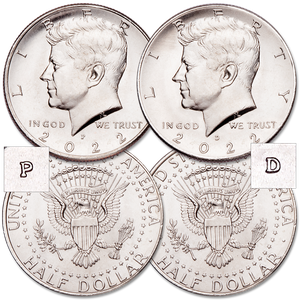 2022 P&D Kennedy Half Dollar Set Main Image