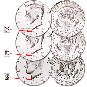 2012 Complete PDS Kennedy Half Dollar Set Main Image