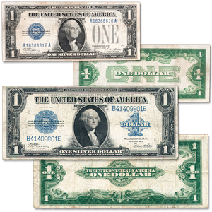 Series 1923 Last Large-Size and 1928 First Small-Size $1 Silver Certificate Note Set Main Image