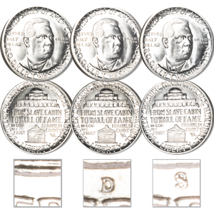 1948 PDS Booker T. Washington Silver Half Dollar Set Main Image