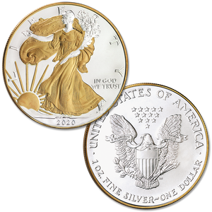 2020 Electroplated Silver American Eagle with Box Main Image