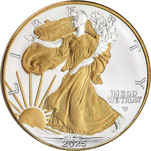 2025 Electroplated American Silver Eagle with Box Main Image