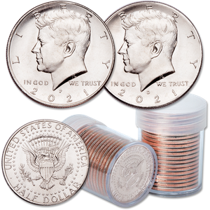 2021 P&D Kennedy Half Dollar Rolls Main Image