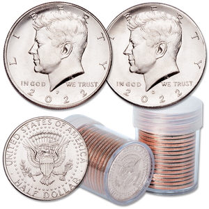 2022 P&D Kennedy Half Dollar Rolls in Tubes Main Image